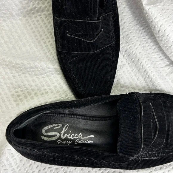 Sbicca 9 Women’s Corduroy Black Loafers EUC - Picture 4 of 8